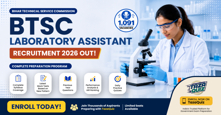 BTSC Laboratory Assistant Recruitment 2026