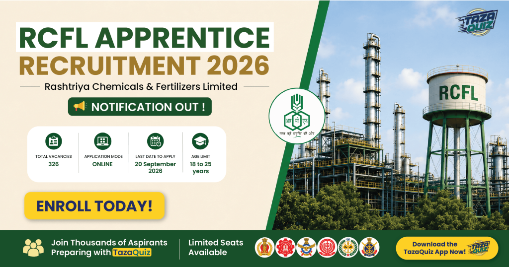 RCFL Apprentice Recruitment 2026: 326 Vacancies, Eligibility, Stipend & Apply Online
