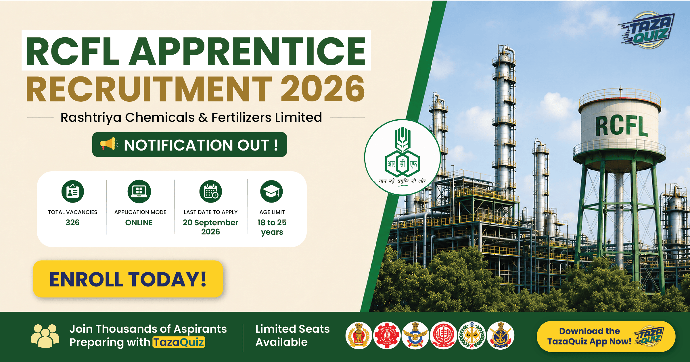 RCFL Apprentice Recruitment 2026